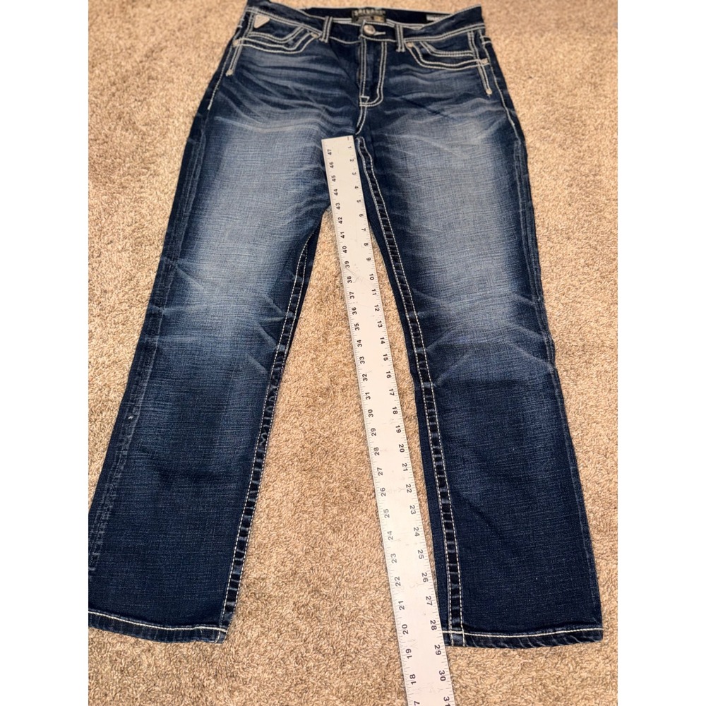 Salvage Supply Co Riot Taper Jeans Mens 34x30 Dark Wash Athletic Fit Denim(657)) - Picture 6 of 8